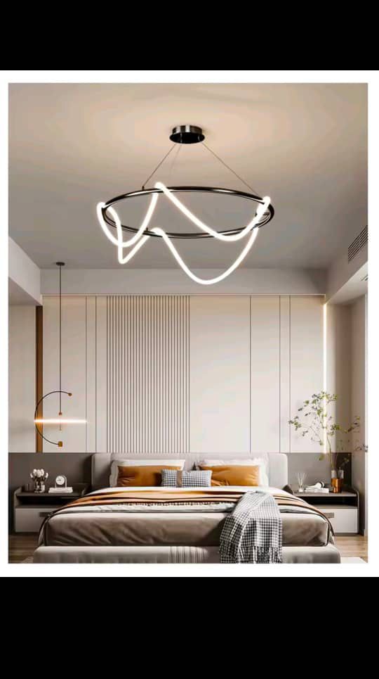 LED Neon Strip Ceiling Chandeliers