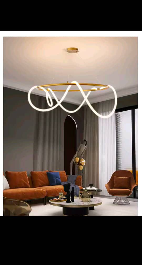 LED Neon Strip Ceiling Chandeliers - Image 2